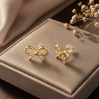 Aesthetic Gold Earring Set – Combo Pack of Studs, Hoops & Pearl Huggies