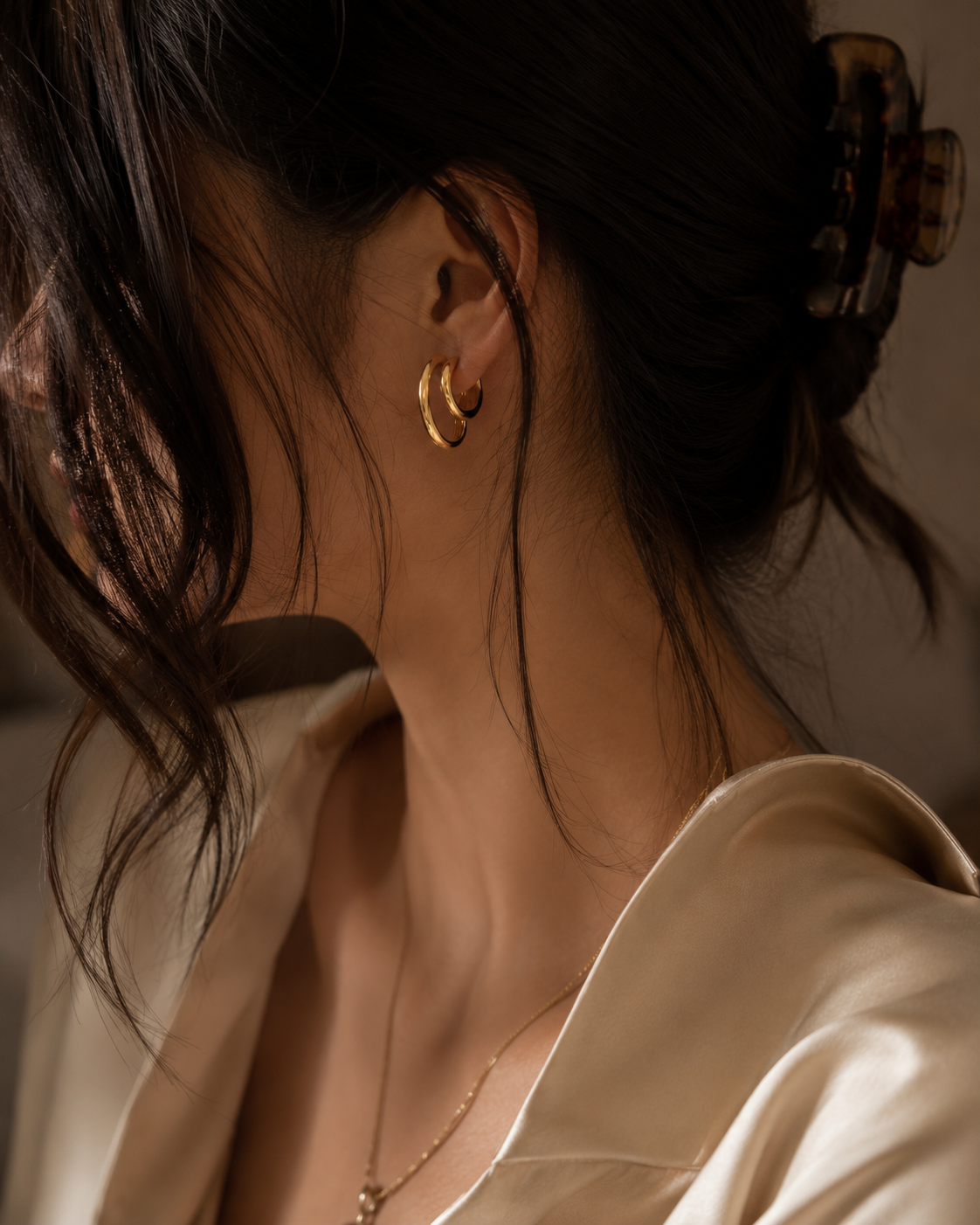 Aesthetic Gold Earring Set – Combo Pack of Studs, Hoops & Pearl Huggies
