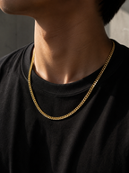 Classic Gold Curb Chain Necklace | Sleek Everyday Layering Chain
