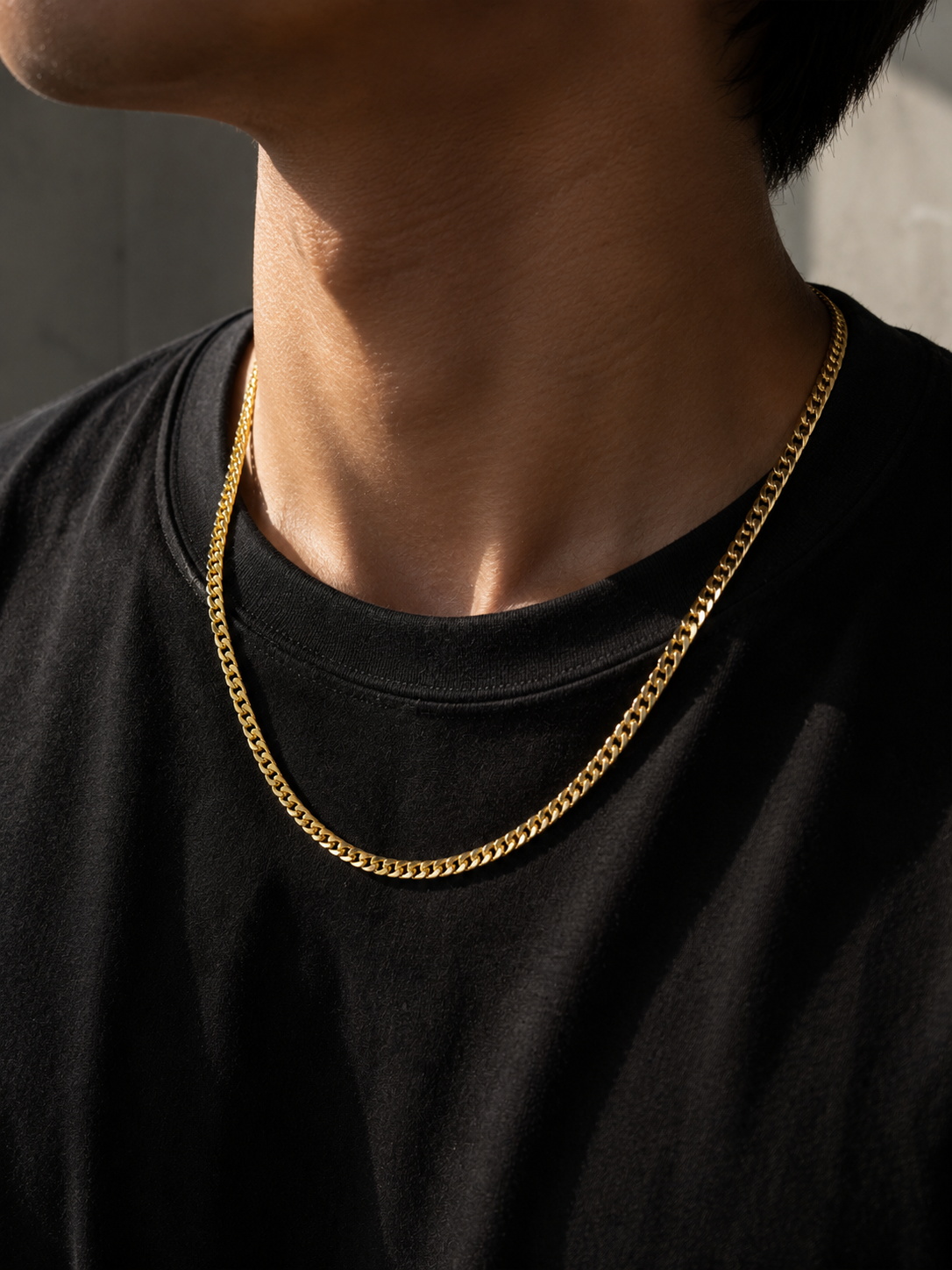 Classic Gold Curb Chain Necklace | Sleek Everyday Layering Chain