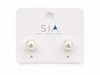 Classic Pearl Stud Earrings in 925 Sterling Silver | Everyday Minimalist Jewellery