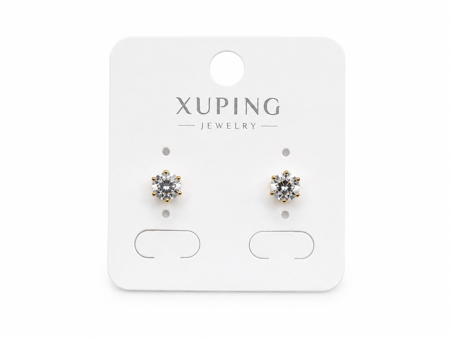 Sparkling Solitaire Zircon Stud Earrings | Minimalist Gold Daily Wear