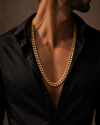 Gold Plated Stainless Steel Cuban Chain for Men – Anti-Tarnish & Waterproof Heavy Chain