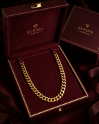 Gold Plated Stainless Steel Cuban Chain for Men – Anti-Tarnish & Waterproof Heavy Chain