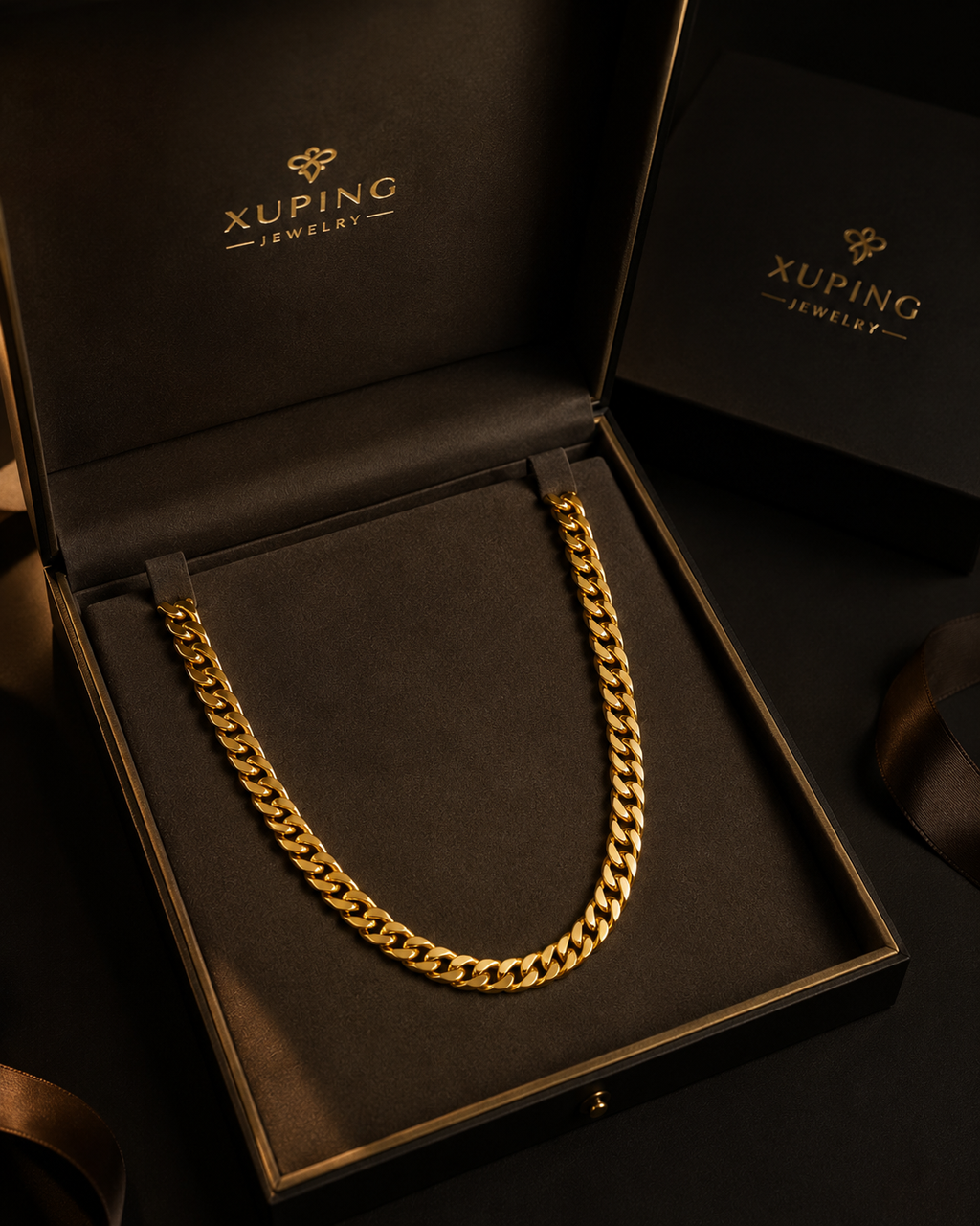 Gold Plated Stainless Steel Cuban Chain for Men – Anti-Tarnish & Waterproof Heavy Chain