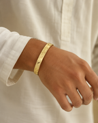 Gold Plated Stainless Steel Geometric Cuff Bangle – Anti-Tarnish & Waterproof Jewellery