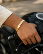 Gold Plated Stainless Steel Geometric Cuff Bangle – Anti-Tarnish & Waterproof Jewellery