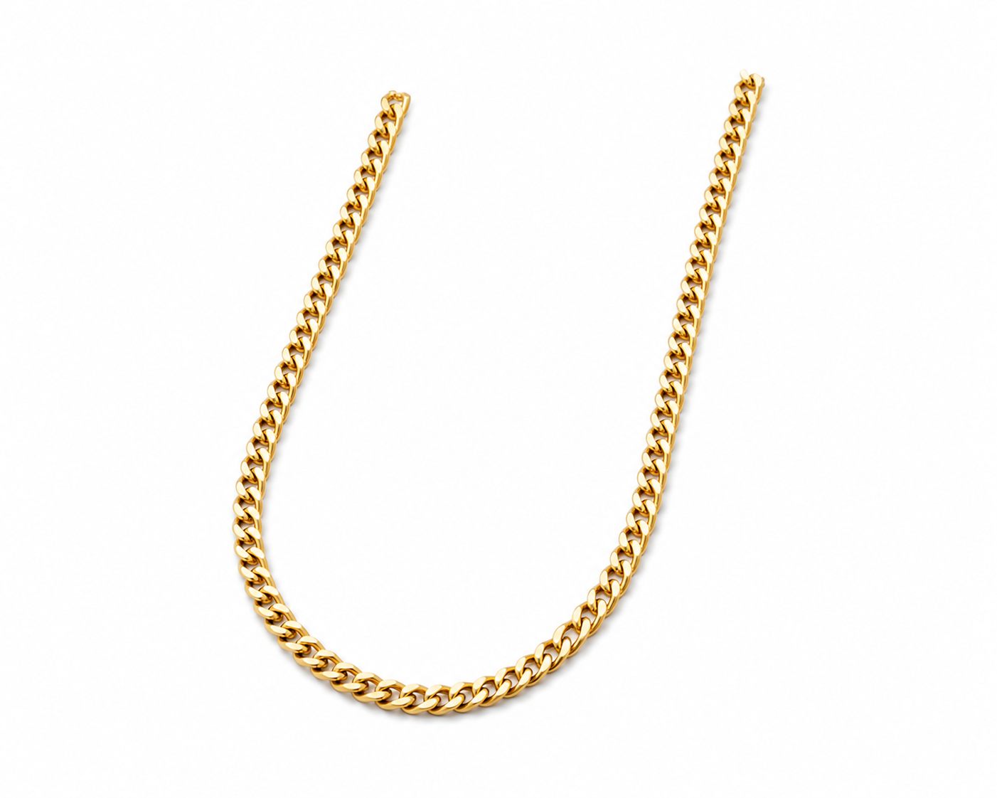 Classic Gold Curb Chain Necklace | Sleek Everyday Layering Chain