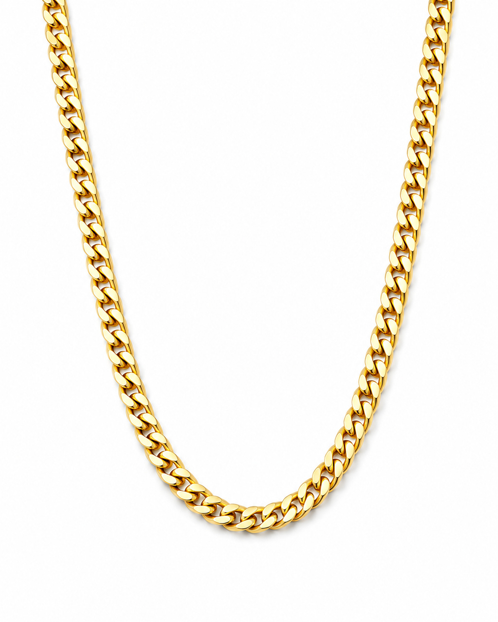 Gold Plated Stainless Steel Cuban Chain for Men – Anti-Tarnish & Waterproof Heavy Chain