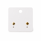 Minimalist Gold Square Stud Earrings | High-Polish Geometric Ear Studs
