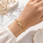 18k Gold Plated Double Fish / Dolphin Bracelet for Women – Anti-Tarnish Adjustable Chain
